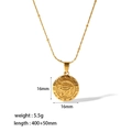 Détail du collier avec pendentif œil maléfique plaqué or 18 carats et mesures de taille - Style Oeil d'Horus (TN3180)