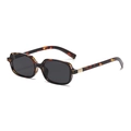 Retro Schildpatt quadratische Sonnenbrille für Damen und Herren modische kleine Brille chic. - Graue Sonnenbrille / Schildpatt