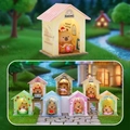 Cute Capybara DIY miniature house phone stand set with warm LED lighting blind box - Happy Indoor Life - Whole Box 6pcs