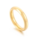 Minimalistischer 4mm polierter 18K Gold Titanstahl Ring in einer 45-Grad-Ansicht - US 7 / Gold (KR51301-K)