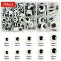 Luminous 232pcs googly eyes set with storage box in sizes 8mm to 18mm for DIY doll making - Box 13 (Luminous 232pcs)