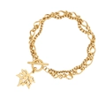 Collier double rang doré avec pendentif feuille d'érable et fermoir en T élégant - 2# Bracelet