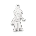 Pendente creativo a forma di ragazzo in acciaio inossidabile argento stile hip hop - Colore Acciaio (KLJ5952-Z)