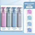 Nebula color aesthetic fluorescent highlighters in 4 soft blue and purple tones - Crescent Moon Nebula HP7261B [4 Pcs/Set]