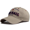 Gorra de béisbol de algodón caqui claro con bordado de palmeras West Indies - Ajustable / Caqui