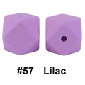 Perline ottagonali in silicone lilla da 17 mm per gioielli fai-da-te e accessori per neonati - Lilla