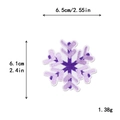 Purple snowflake embroidered DIY patch with precise size dimensions and weight display - 6.5x6.1cm / 11190-Purple Snowflake