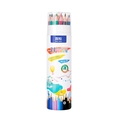 Set of 24 erasable colored pencils in a transparent tube with hexagonal barrels - 24 Colors Erasable Colored Pencils