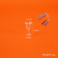 Miniature clear wine glass model for dollhouse DIY, height 1.9cm with dimension details - 16# Miniature Goblet