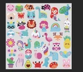 37-piece kids 5D DIY diamond painting sticker set featuring animals and unicorns - 40Pcs Hot Selling Set