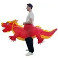 Inflatable red dinosaur costume for parties and funny Halloween cosplay stage performances - Riding The Chinese Dragon / One Size