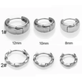 Pendientes de aro pulidos y trenzados de acero 316L en tamaños de 8mm, 10mm y 12mm - 2# Cuerda Trenzada Plata / 10mm