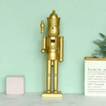 38cm minimalist golden king nutcracker soldier figurine for Christmas home decor - 38cm / Gold