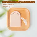 Valentine's Day cake stamp tool set featuring Happy Valentine's Day text 5.5x2.4cm - Happy Valentine's Day