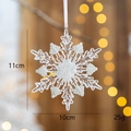 Fiocco di neve in acrilico trasparente con glitter bianchi, misura 11cm x 10cm - 10cm Fiocco di neve champagne / 11x10cm/25g