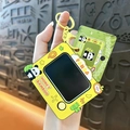 Panda themed mini yellow graffiti drawing board keychain for bag and key decoration - Panda Drawing Board Pendant / Yellow