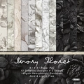 Ivory Floret 6x6 inch paper pad for DIY scrapbooking with 12 embossed floral patterns - R2590 24 Sheets