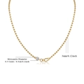 Goldene 925 Sterling Silber Kugelkette mit 0,5 Karat Moissanit Diamant Anhänger - Goldene Perlenkette 0,5ct Solitär Stil (N15129) / S925 Silber (40+5cm)