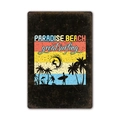 Vintage Paradise Beach surfing tin sign with retro texture and rustic aesthetic - 11540(24) / 20*30cm