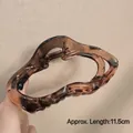 Large 11.5cm brown tortoise shell hair claw clip for thick hair styling - Glossy Cloud Tortoise-11.5cm