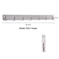 Japanischer 39,3 cm Edelstahl-Hakenleiste mit 7 verstellbaren Haken Modell 7025 - 7025 Edelstahl 7 Haken