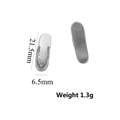 Ciondolo infradito 3D in acciaio inossidabile argento con misure 21,5 mm per 6,5 mm - Pantofola / Color Acciaio