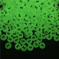 Luminous flat round acrylic bead with black X letter for DIY bracelet jewelry making - Letter X (100Pcs/Pack)