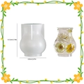Silikonform für DIY-Vase mit den Maßen 8,12 cm Höhe und 6,8 cm Bodendurchmesser - Lampenschirm A