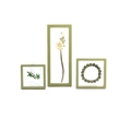 Floating jewelry box set in matcha green PE film for rings and earrings storage - Fruit Green; 7*7*2cm