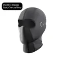 Ice silk sun protection face mask in light grey with specialized eyewear holes - Short Style with Glasses Hole / Gray