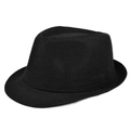 Classic black linen panama hat with mesh weave texture shown in a 45-degree angle view - M (56-58cm) / Black
