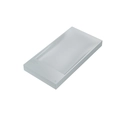 Gray-blue silicone soap box with sloped drainage grooves and embossed SOAP BOX text - Minimalist-Summer Night Grey