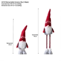 Large Christmas gnome doll with telescopic legs and red deer pattern hat, 60cm to 90cm height - A410-3 Male (Red Deer Hat / 90cm)