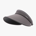 Dark grey foldable wide brim sun hat with white trim and COOLKNIT technology fabric - Adjustable / Dark Gray