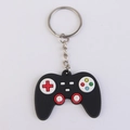 Llavero clásico de mando de juegos negro con botones de colores y anillo metálico - Negro