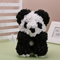 Handmade black and white panda rose bear decor made of PE foam flowers for gifts - 23CM Naked Bear (Without Box) / Black & White Panda