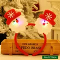Diadema navideña LED con figuras de Papá Noel y luces de colores brillantes - S2-5 Diadema Doble de Papá Noel con LED