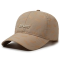 Casquette de baseball kaki avec broderie SPORT 3D et imprimé intégral tendance - Réglable / Kaki