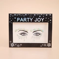 Iridescent star and rhinestone face stickers for eye makeup on pink background - HF-124 (Star Rhinestone)