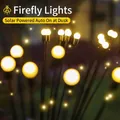 Solar powered firefly landscape lights with warm LED bulbs and auto-on sensor - Firefly Light (8-Head) Warm White