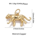 Golden copper leopard pendant charm 17x12mm for DIY jewelry making 1.30g weight - Gold Leopard (CX136-9)