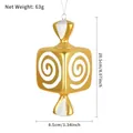 Gold and white spiral candy Christmas tree ornament measuring 20.5cm height - 20cm Gold White Square Spiral