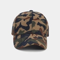Classic jungle camouflage corduroy baseball cap featuring a six-panel structured design - 5# Shadow Camouflage (Green/Black/Blue)