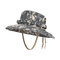 Digital camo outdoor boonie hat with wide brim, adjustable wind cord and air vents - Grey Digital Camo (9273-Grey)