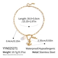 Especificaciones de tamaño del collar de acero inoxidable 18K con colgante de concha - Estilo Concha Ancla Caballito de Mar (YYN025271)