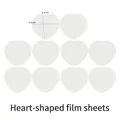 Pack de 10 láminas transparentes en forma de corazón para moldes DIY, 4,4cm x 4,8cm - Hojas de Película Delgada de Corazón (Paquete de 10)