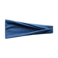 Detailed flat lay of dark blue elastic cotton yoga headband on white background - Teal