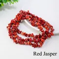 Irregular natural red jasper stone beads for DIY jewelry making with unique texture - Red Jasper (Circumference Approx. 80cm)