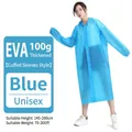 Impermeabile in EVA blu spesso 100g con polsini elastici per uomo e donna - 100g Polsini Elastici / Celeste