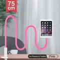 Flexibler 75 cm langer Arm Handy- und Tablethalter in Rosa mit Spiral-Klemmbasis - Spiral-Tablet-Modell / Rosa